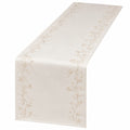 Chemin de Table Brodé Motif Floral Ivoire