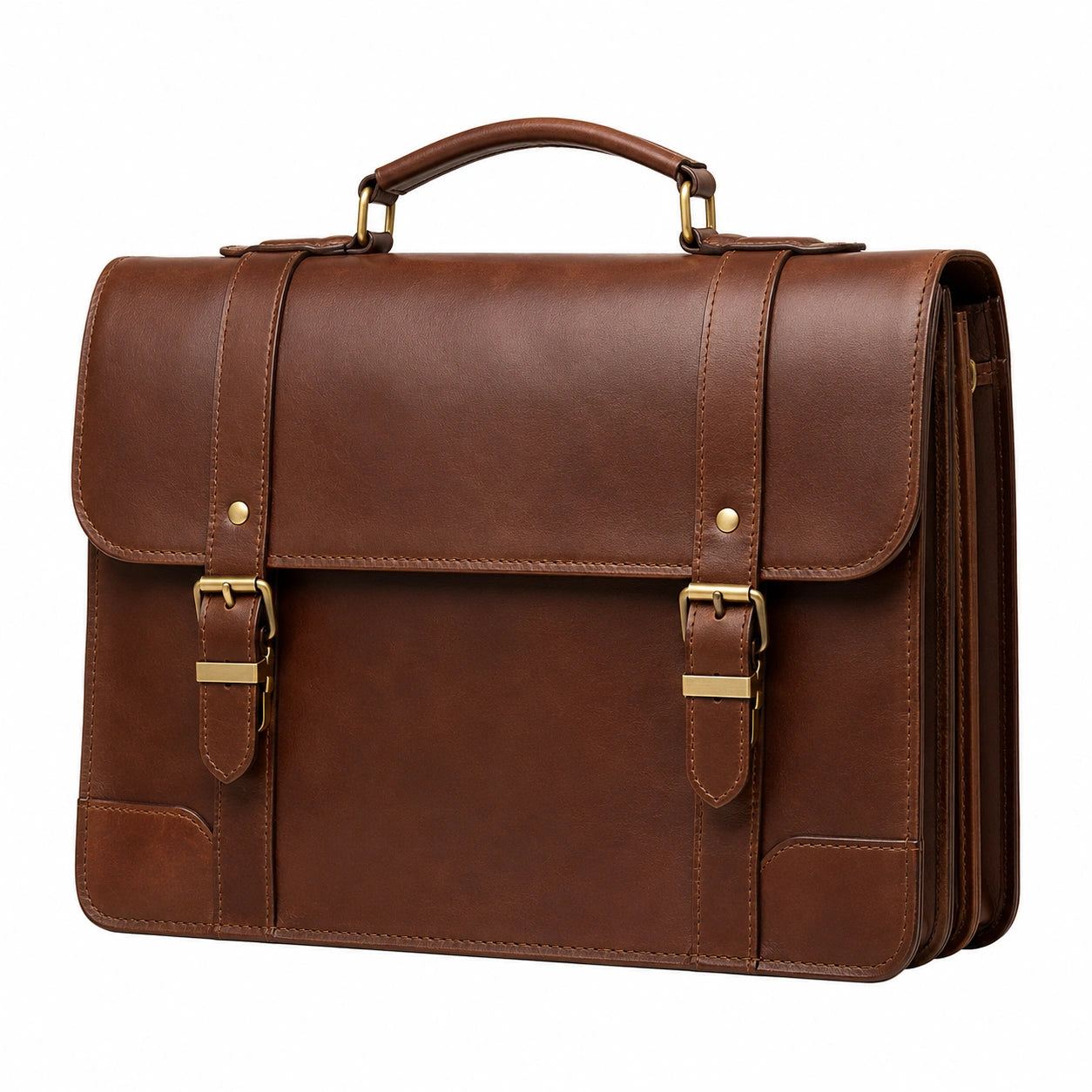 Porte-documents classique marron pour hommes