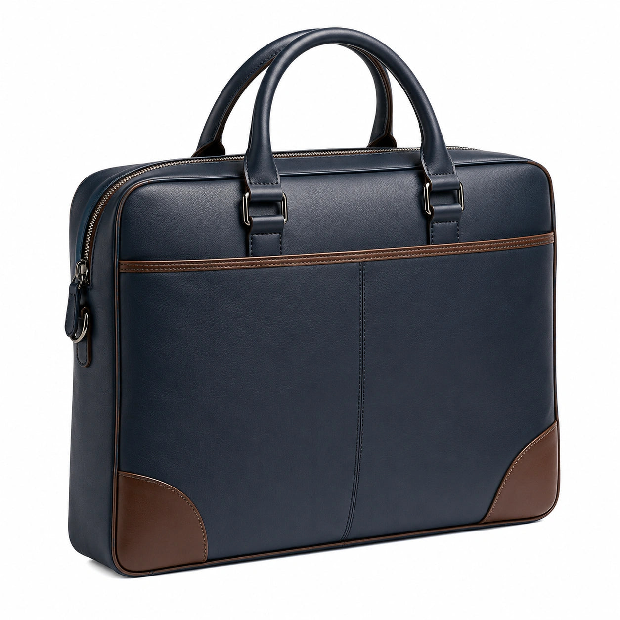 Sacoche pour ordinateur portable bleue et brune 15 pouces