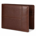 Portefeuille classique marron pour hommes à volets multiples