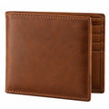 Portefeuille compact marron avec porte-cartes