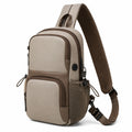 Sac bandoulière imperméable 10L Taupe et Marron