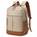 Sac à dos d'ordinateur beige et marron multifonctionnel