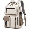 Sac à dos multifonction beige et marron 45x30x15 cm