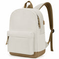 Sac à dos crème avec accents marron pour usage quotidien