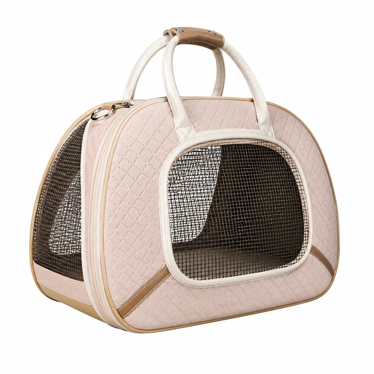 Sac de Transport pour Animaux Domestiques Beige Élégant