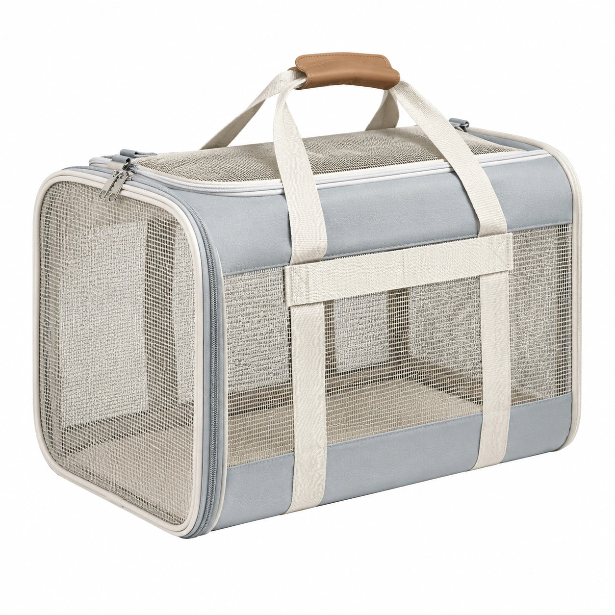 Sac de transport pour animaux avec maille respirante Gris