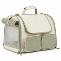 Sac de transport pour animaux avec maille ventilée Vert/Beige